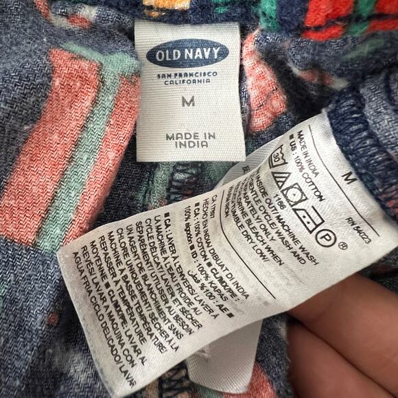 Old Navy MEDIUM Blue Christmas Holiday Pajama Pants Bottoms Elastic Waist - Picture 6 of 6